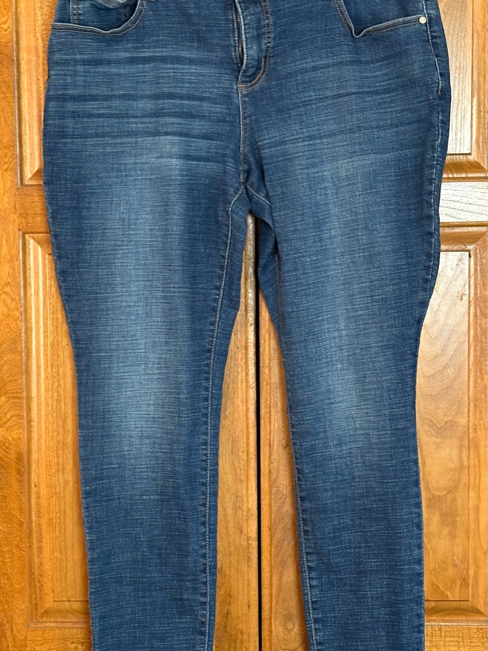1946 Denim Straight Leg Dark Wash Sanded 5 Pocket Jeans 16W NWT